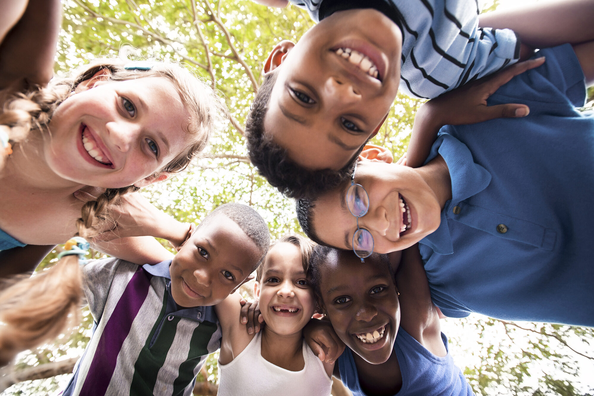 A group of happy children smiling together